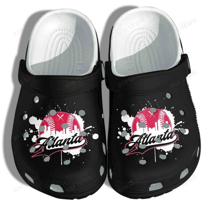 Atlanta Baseball Crocss Classic Clogs Shoes