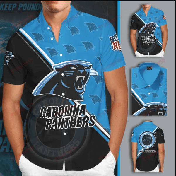 Carolina Panthers Team Football Hawaiian Shirt - Funnymugsandshirts Fashion