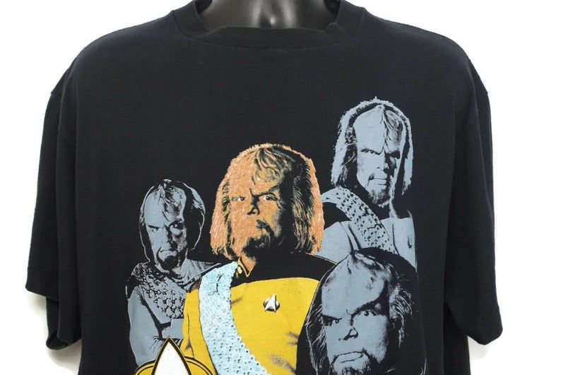 1991 Star Trek Next Generation LT Worf Klingon – Vintage T Shirt – Undiscovered Country Cult TV Show Series Tee Shirt