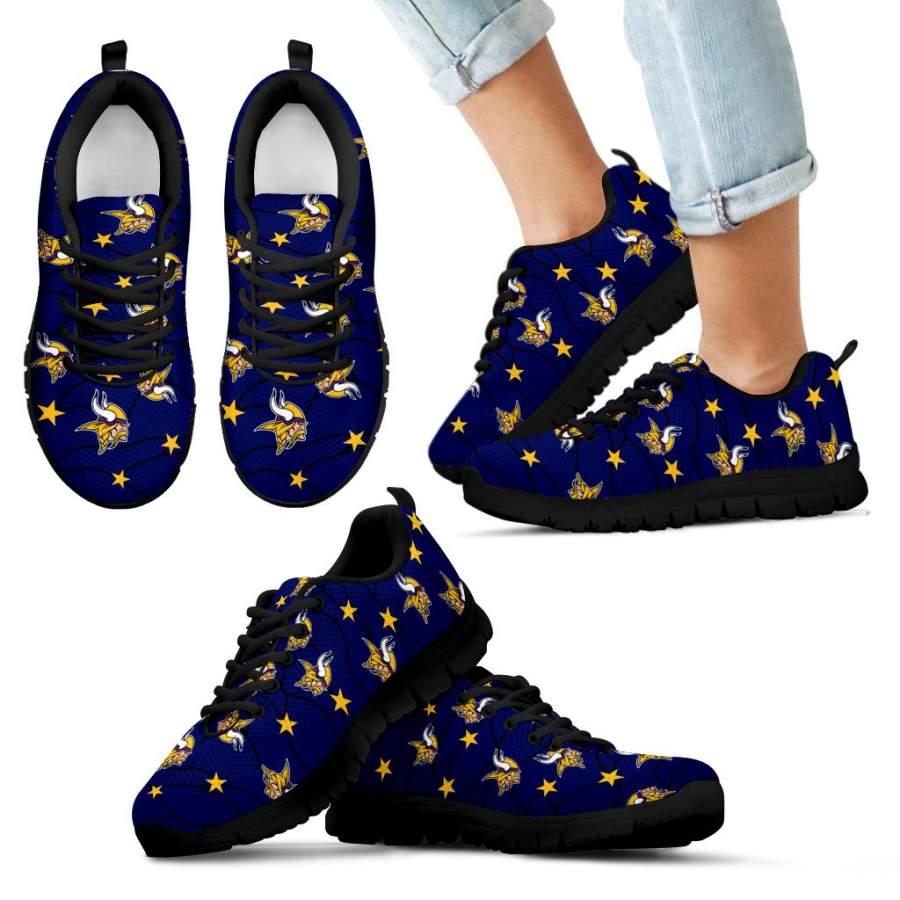 Star Twinkle Night Minnesota Vikings Sneakers