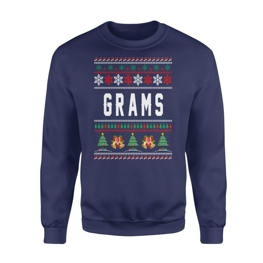 Grams Ugly Christmas Family Jingle Bells Hat Snowflakes Christmas Tree Holiday Christmas X-Mas Sweatshirt T Shirt Christmas Gift Ideas