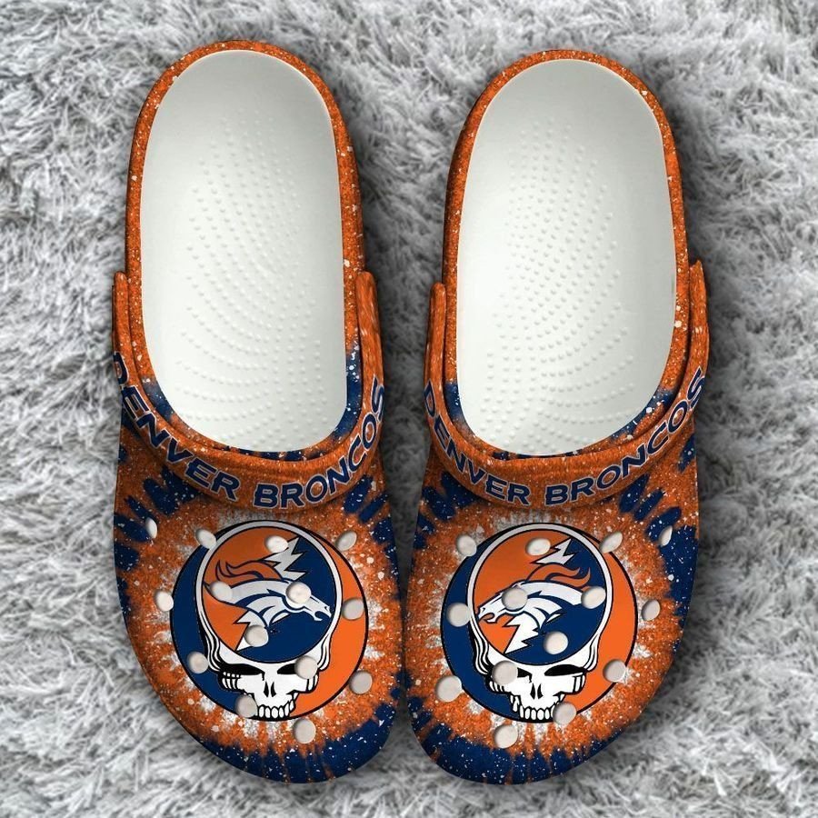 Denver Broncos Grateful Dead Classic Crocs Crocband Clog Comfortable Water Shoes