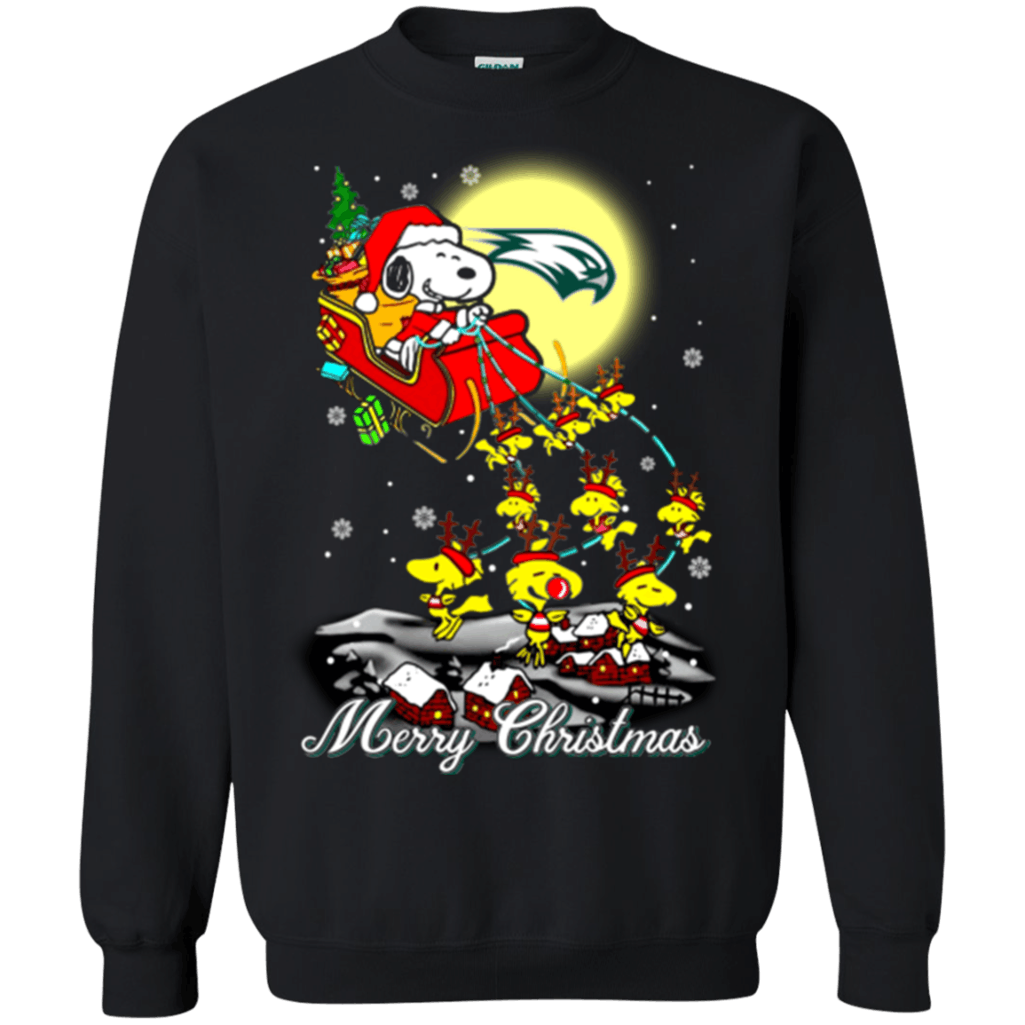 Great Wagner Seahawks Ugly Christmas Sweater 2023S Santa Claus With Sleigh And Snoopy Sweatshirts