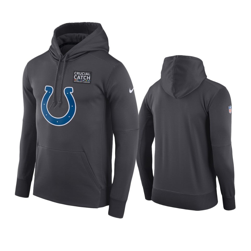 Indianapolis Colts Anthracite Crucial Catch Hoodie