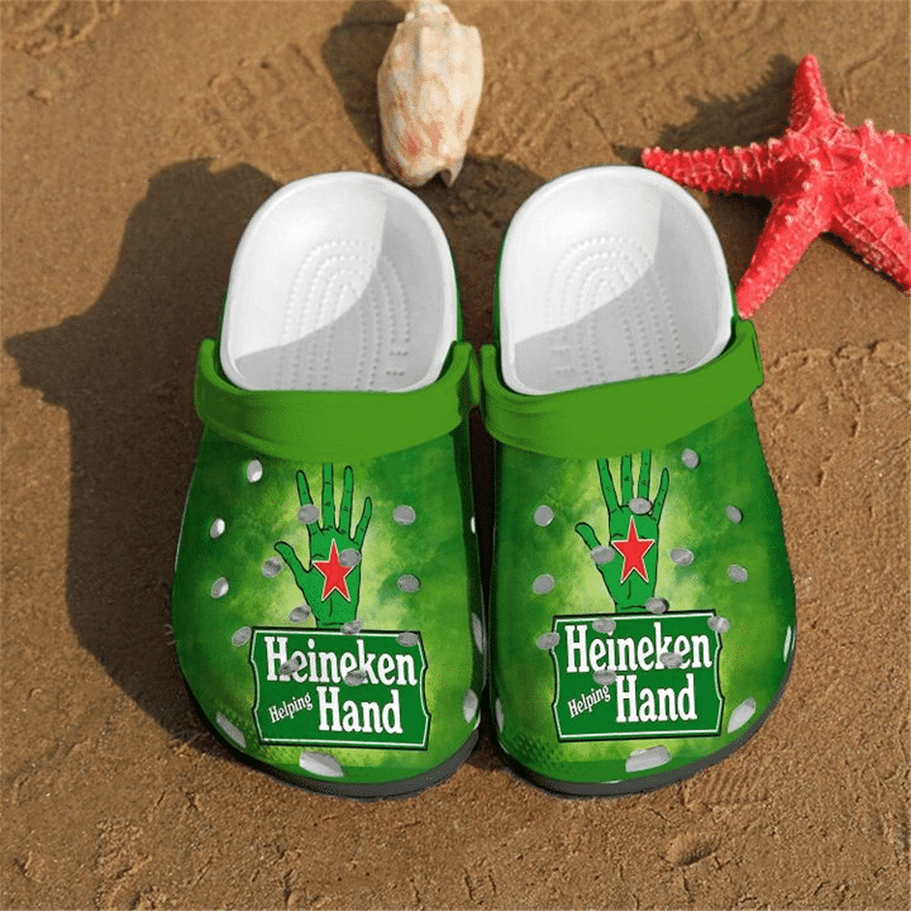 Heineken Hand Crocss Crocband Clog Comfortable Water Shoes In Green