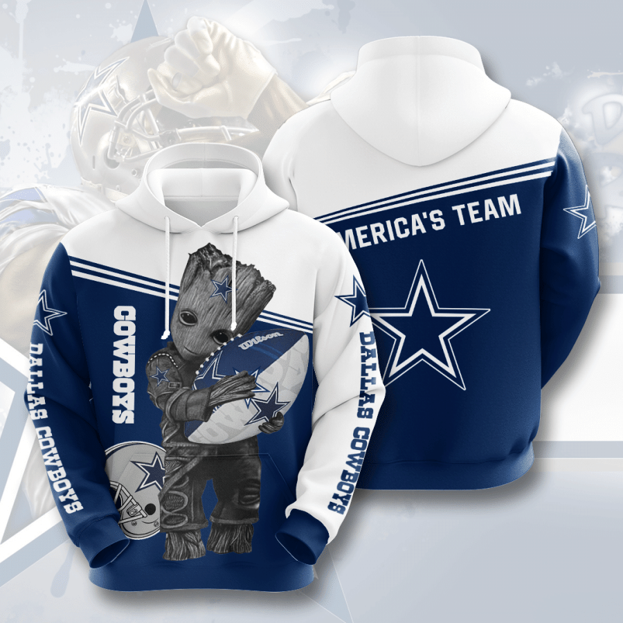 Groot Hold Dallas Cowboys 42 Unisex 3D Hoodie Gift For Fans