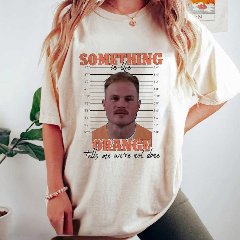 Zach Bryan Mugshot Shirt, Comfort Colors Shirt, Zach Bryan Shirt, Mugshot Shirt, Something In The Orange Shirt