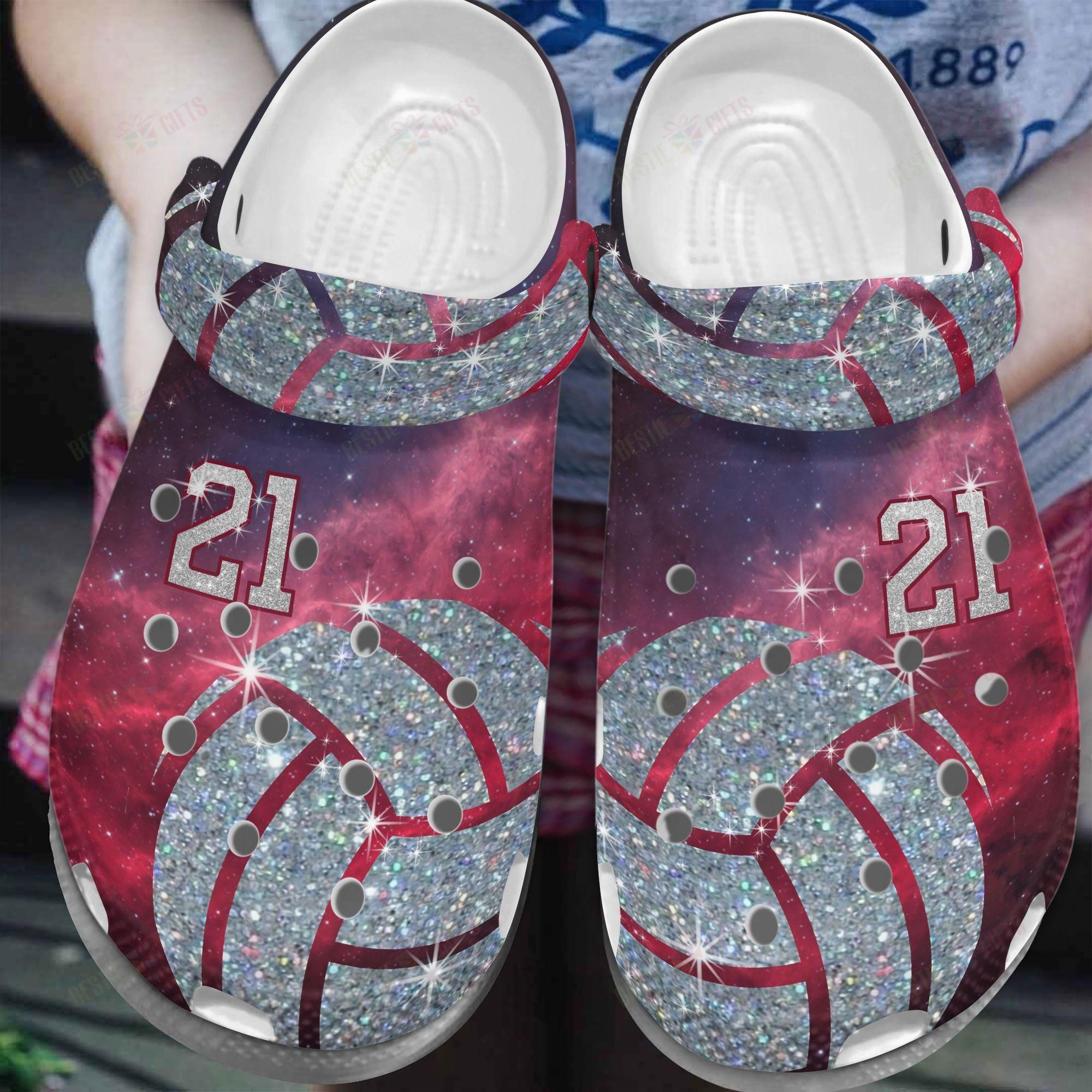 Volleyball Crocs Classic Clog Volleyball Star Shoes