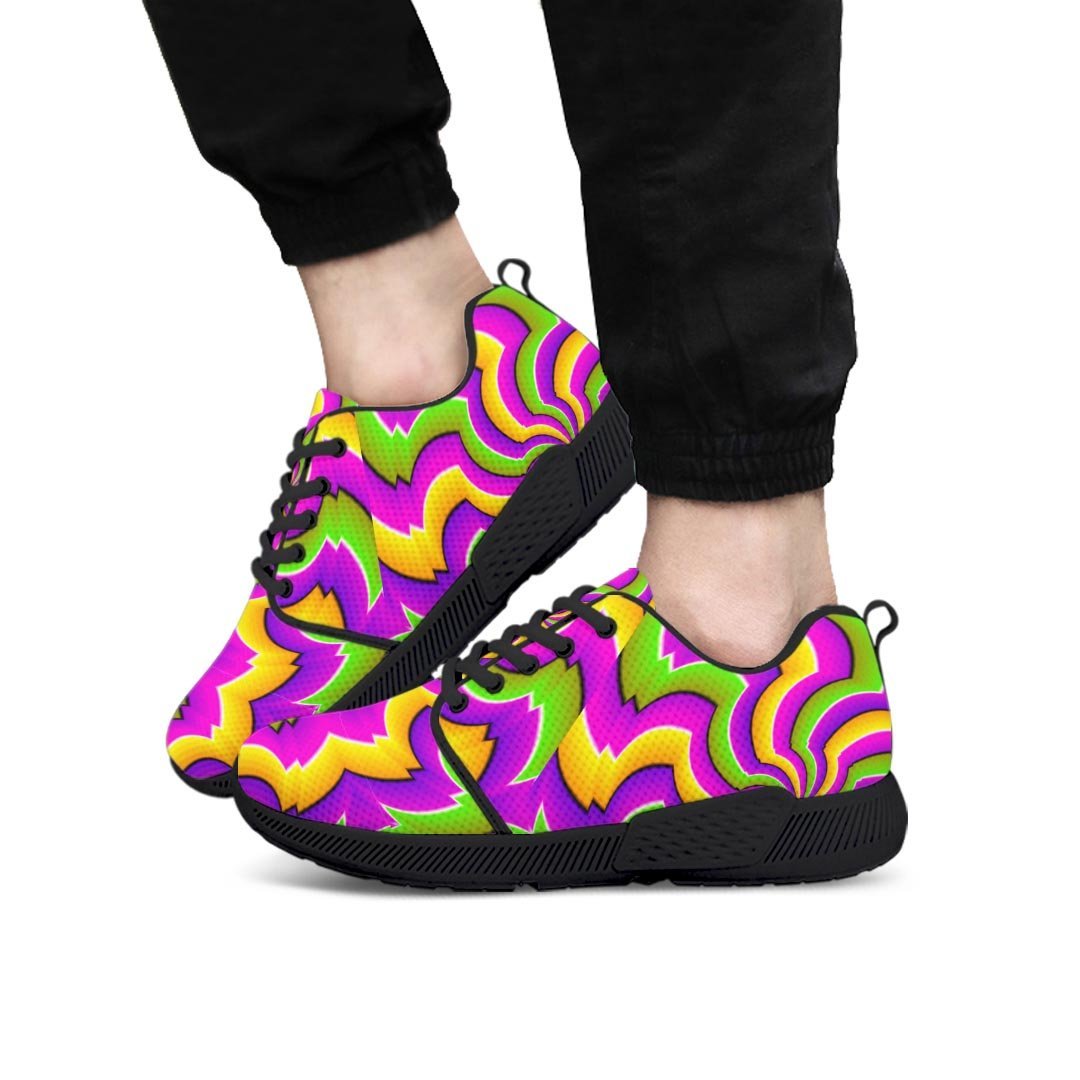 Zigzag Psychedelic Optical Illusion Men’S Athletic Shoes