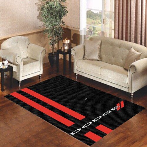 Dodge Car Carbon Pattern Living Room Carpet Rugs