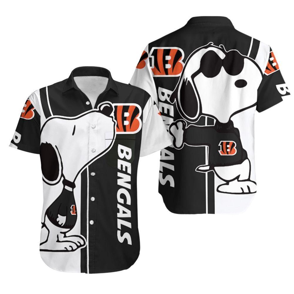 Beach Shirt Cincinnati Bengals Snoopy Lover 3D Printed Hawaiian Shirt