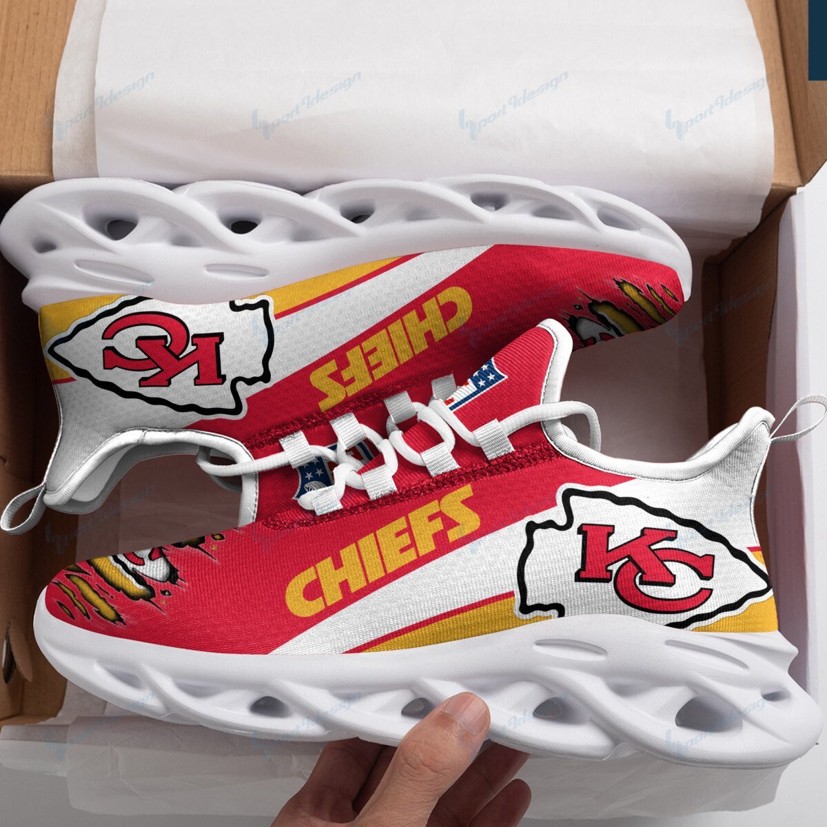 Kansas City Chiefs Yezy Running Sneakers 972