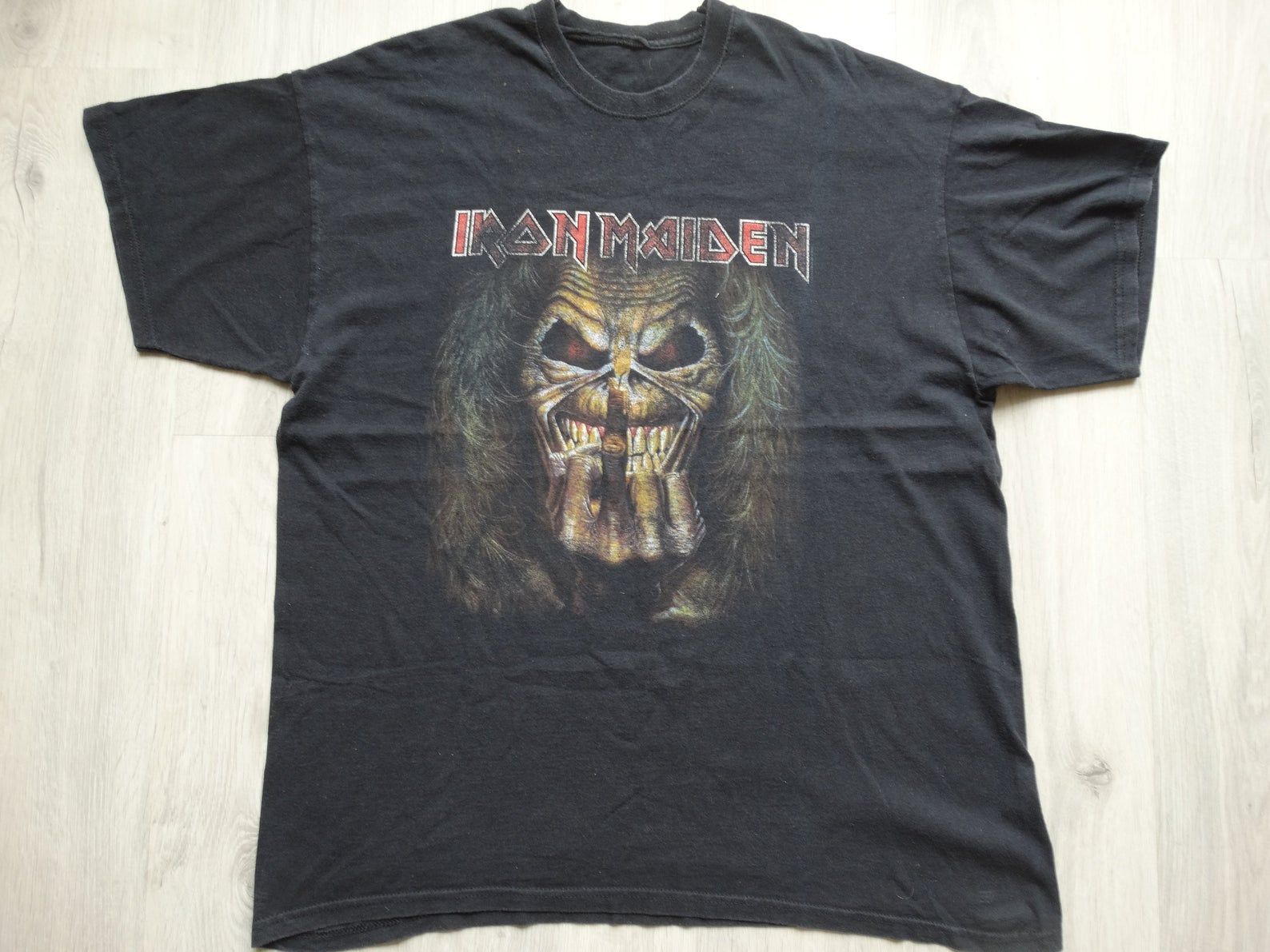 Vintage Iron Maiden Shirt Candle Finger