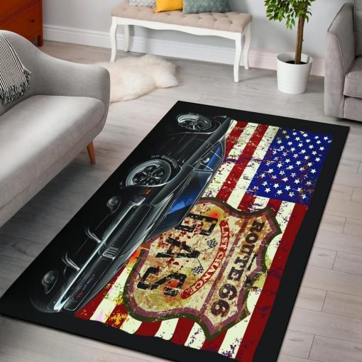 1969 Dodge Charger American Flag Area Sku 262121 Area Rug Living Room Rug Home Decor Carpets