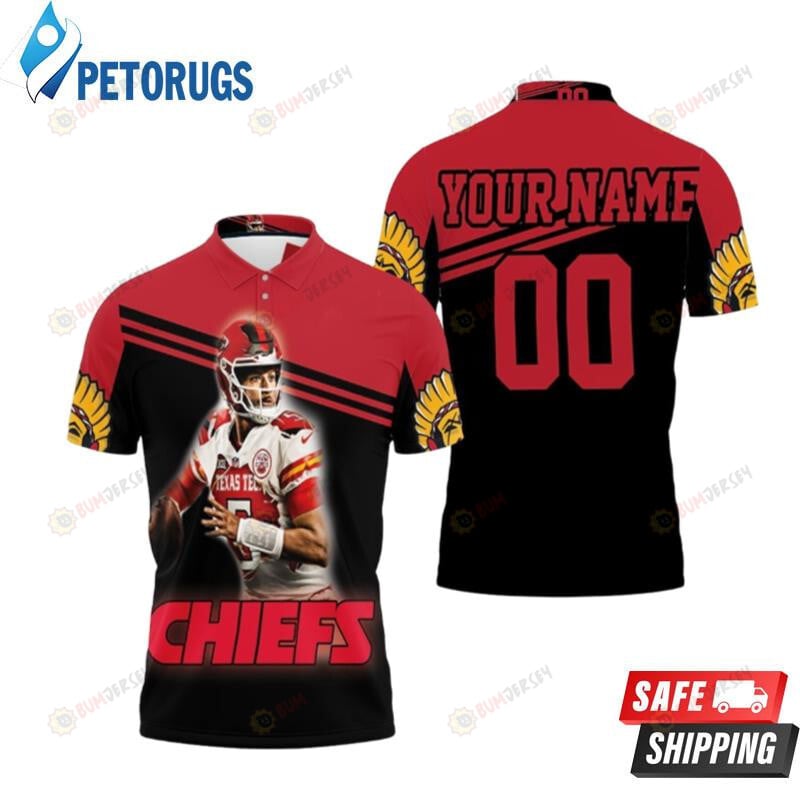 Patrick Manohomes 15 Kansas City Chiefs Super Bowl 2021 Afc West Division Champions Custom Name & Number Printed Polo Shirt