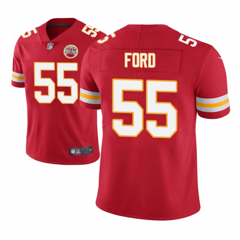 Men Dee Ford #55 Kansas City Chiefs Vapor Untouchable Limited Player Red Jersey – All Stitched, Embroidery