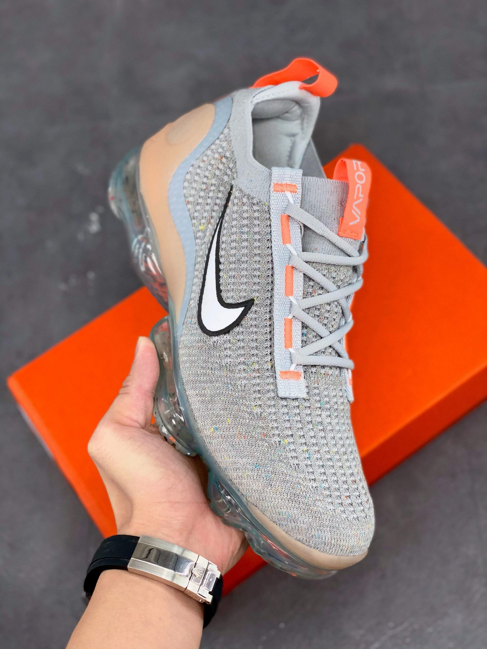 Nike Air VaporMax 2021 Grey Bright Mango DH4084-002 5338529