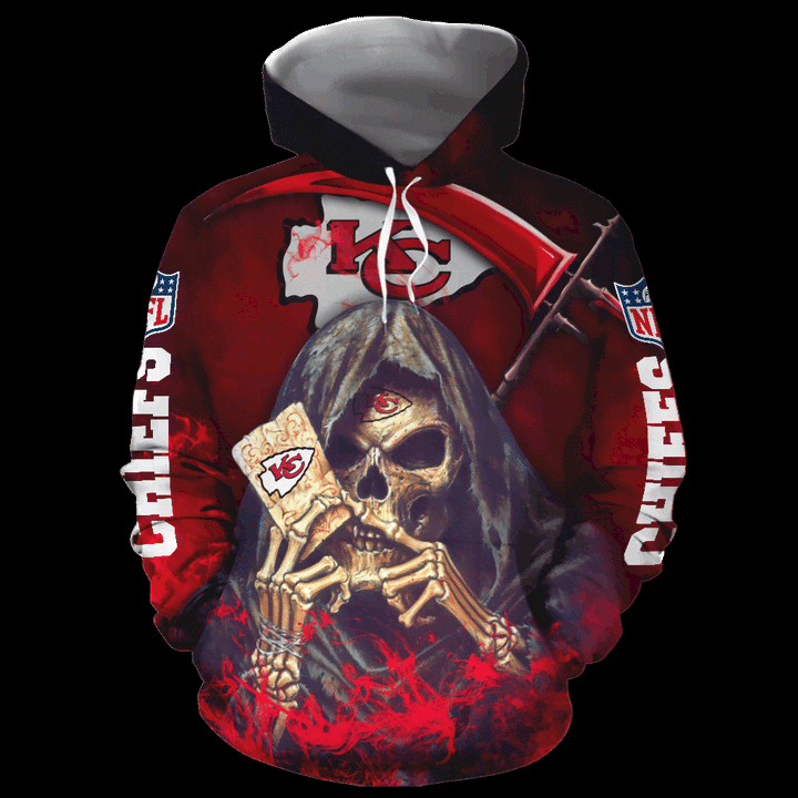 Kansas City Chiefs New Skull  S1530 31 Unisex 3D Hoodie Gift For Fans