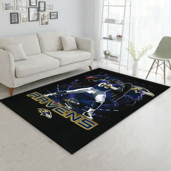 Baltimore Ravens Rug All Over Print Logo Custom Area Rug Carpet Full Sizes Rug 1201