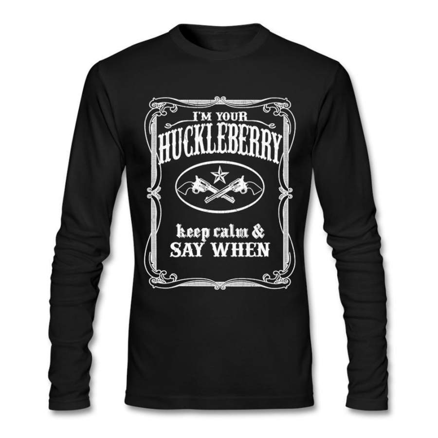 I Am Your Huckleberry Vintage Ditreed Look Shirt Men Long Sleeve T Shirt Adult