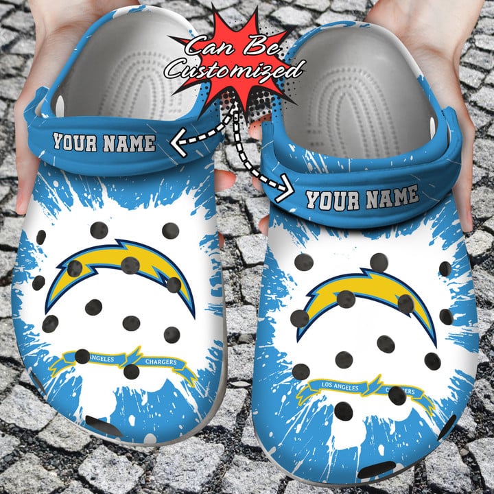 Football Crocs – Personalized Los Angeles Chargers Team Clog Shoes