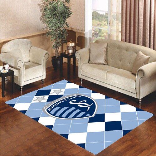 Kansas City Sporting Logo 1 Living Room Carpet Rugs