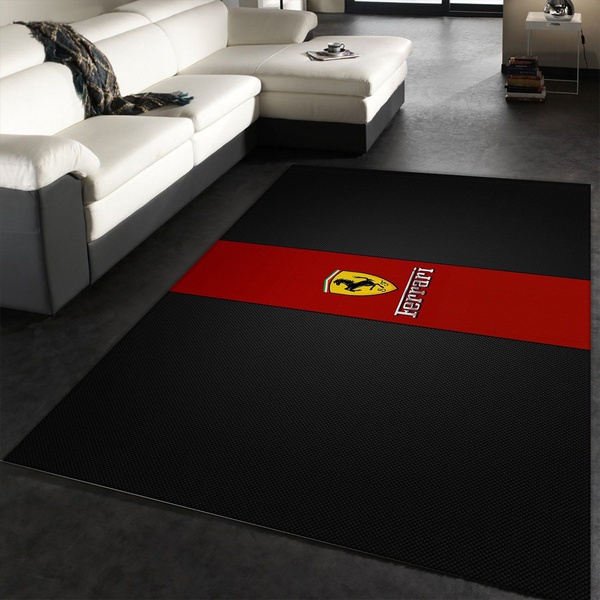 Cool Ferrari Logo Area Rug For Christmas Bathroom Home Decor Floor Decor