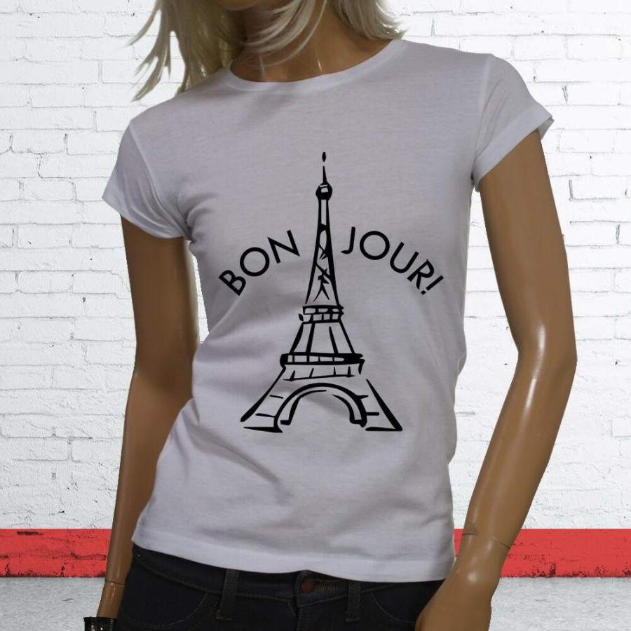 Vacation Travel Tourist City France Paris Tower Proud Womens White T-Shirt