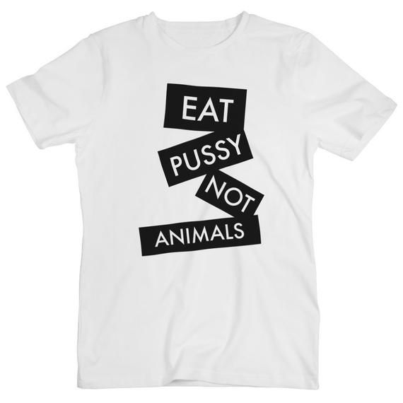 White Text Vegetarian Quotes Vegan Funny Simple Minimalist Gift Animals Women Food Meme Black Art Design Logo Print White Women Men T Shirt