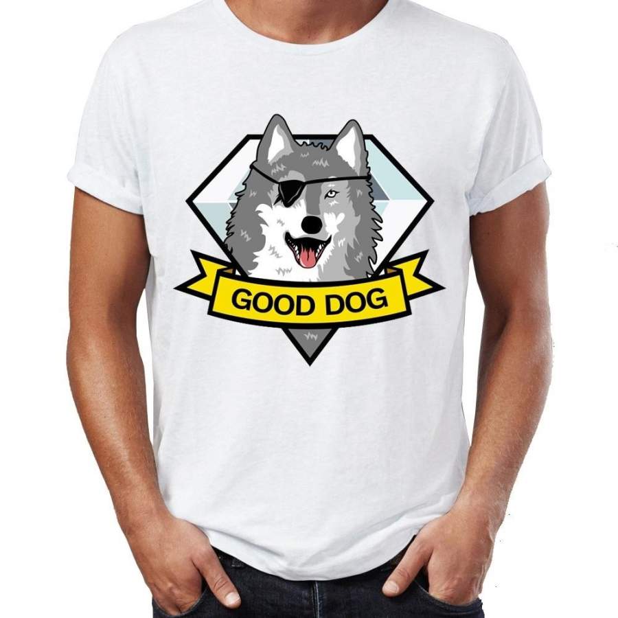 Unique and Top Quality Men’s T Shirt Metal Gear Solid Diamond Dog Snake Awesome Gaming Animal Tee