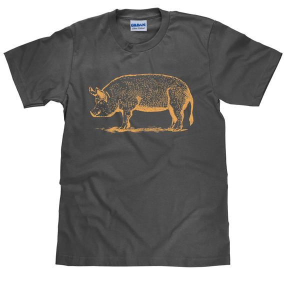 Animal Lover T Shirt Pig T Shirt Vegan Tee Shirt Item 1941