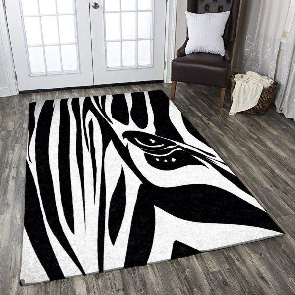 Zebra Art Home Decor Rectangle Area Rug 9