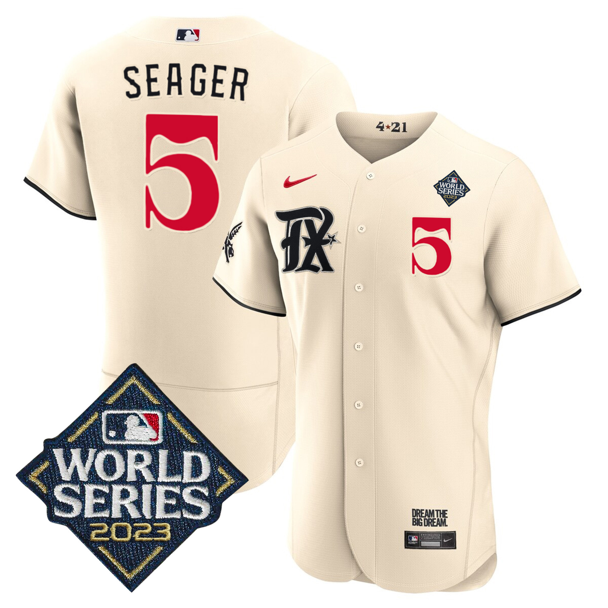 Texas Rangers Corey Seager City Connect 2023 World Series Jersey – All Stitched