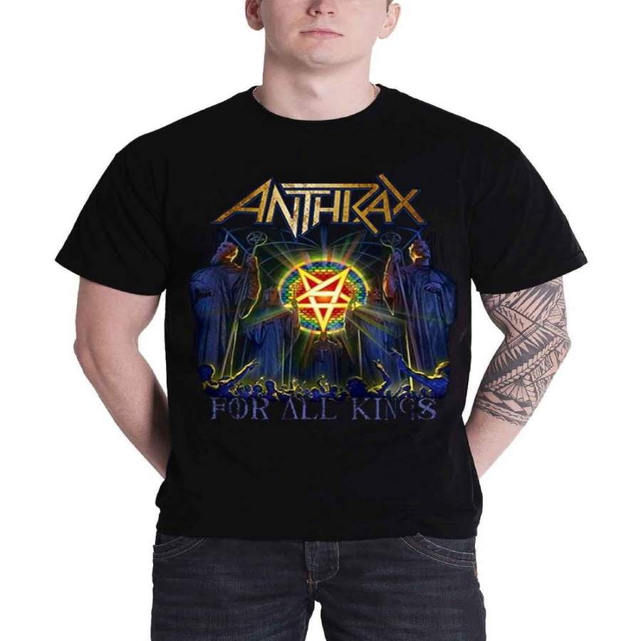 Anthrax Mens T Shirt All Kings Cover Band Logo