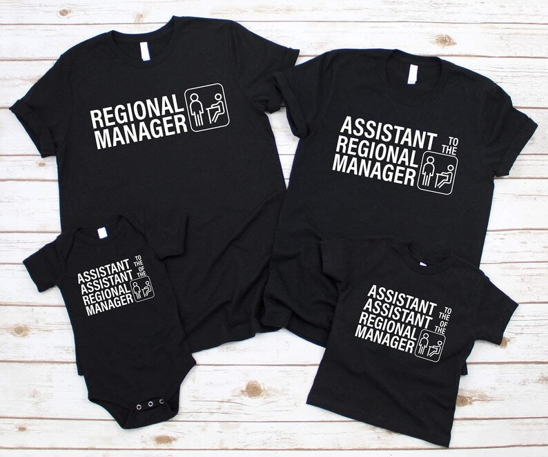 Assistant To The Regional Manager Shirt, Regional Manager Shirt, Matching Father Son, 1St Matching Kids Shirts, New Father Tee, Mommy And Me