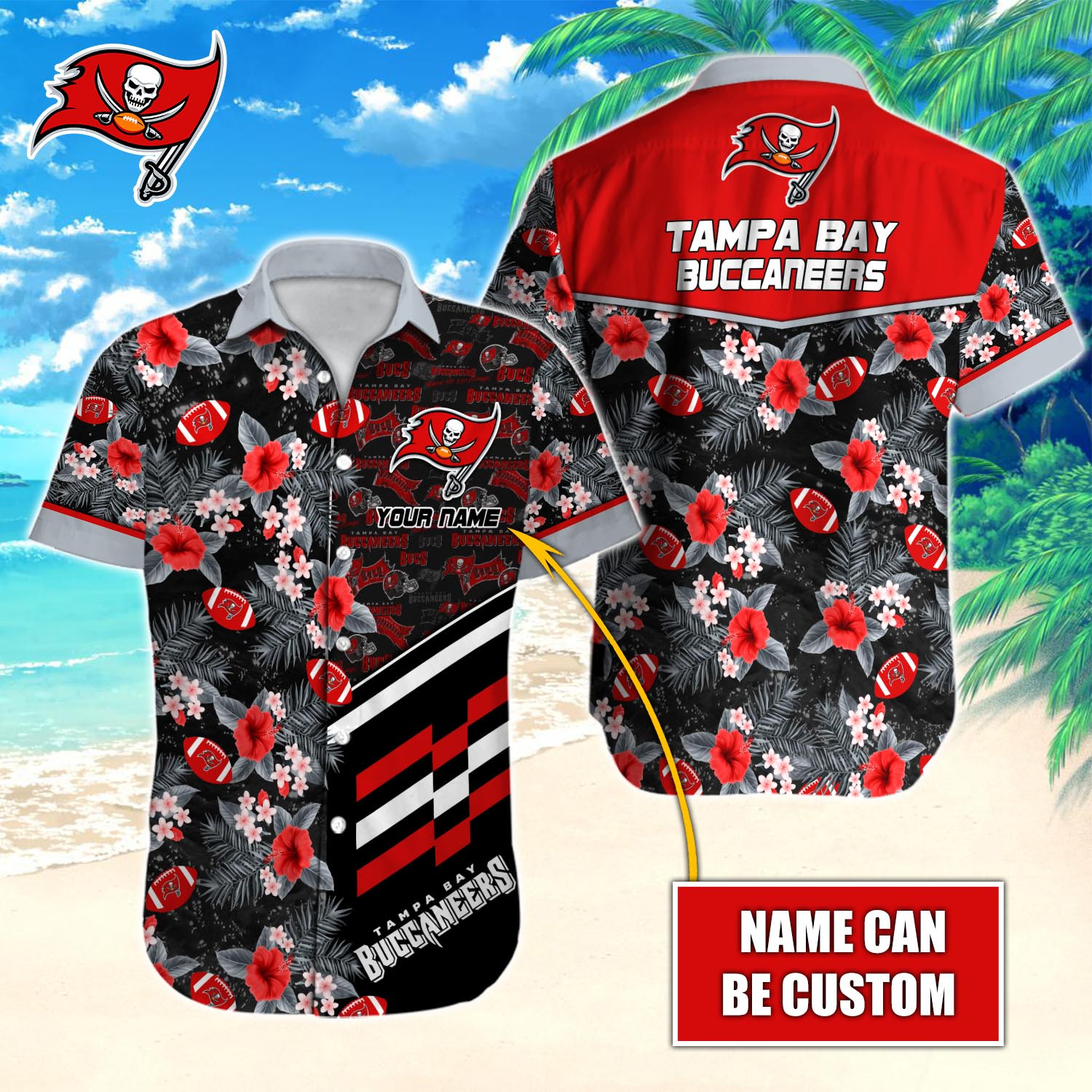 Tampa Bay Buccaneers Nfl-Hawaiian Shirt Custom T-40150