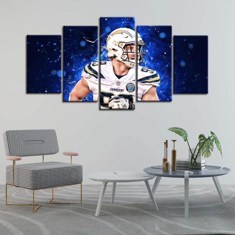 Joey Bosa Los Angeles Chargers Wall Art Canvas – Donelanetop Store