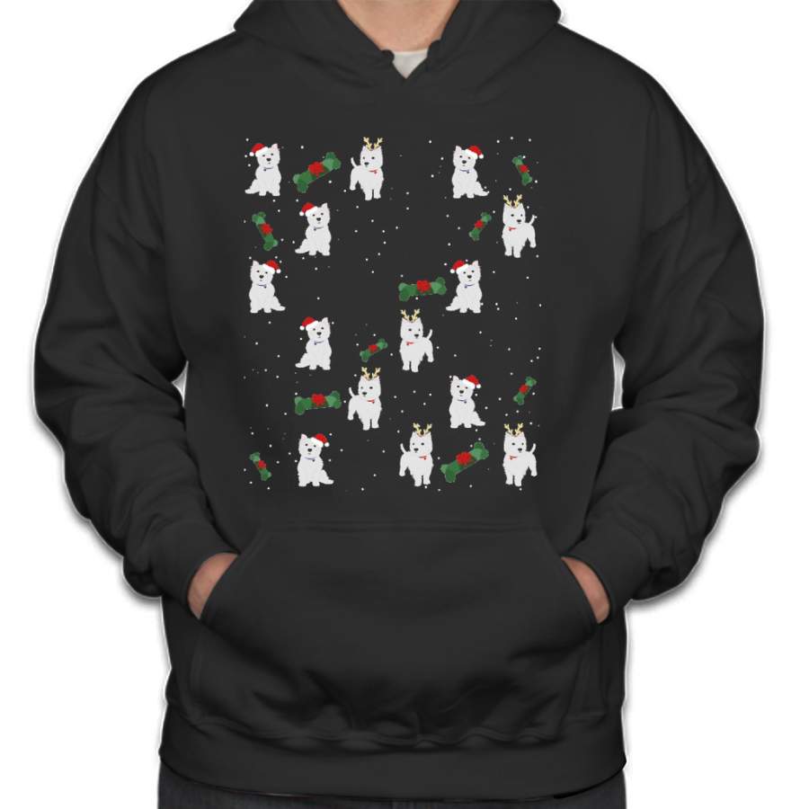 A Very Westie Christmas, Xmas Dog Print Hoodie