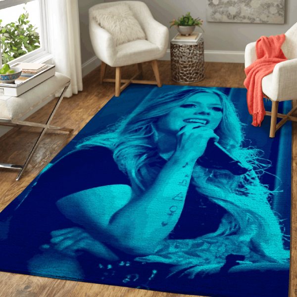 Avril Lavigne Music Vintage Home Decor Rectangle Area Rug