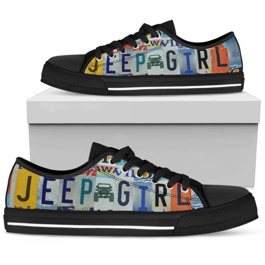 Jeep Girl Low Top Shoes License Plate Sneakers For Women