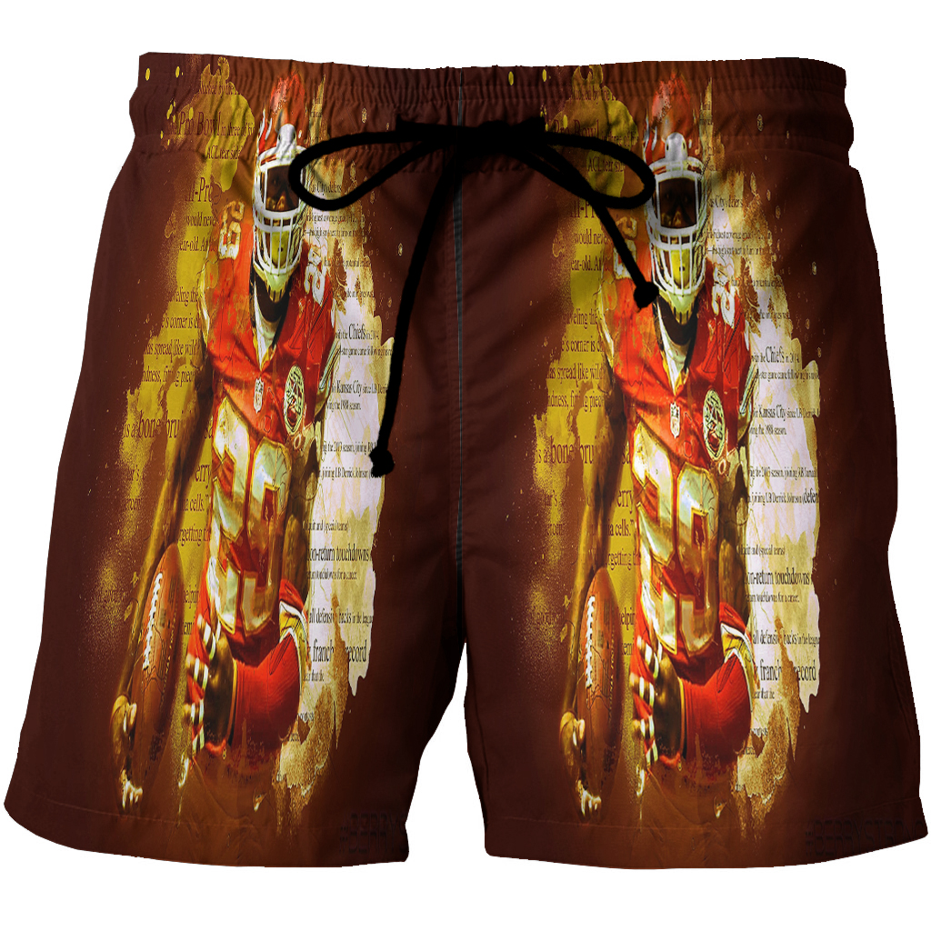 Kansas City Chiefs Player 27 Quote 3D All Over Print Summer Beach Hawaiian Short