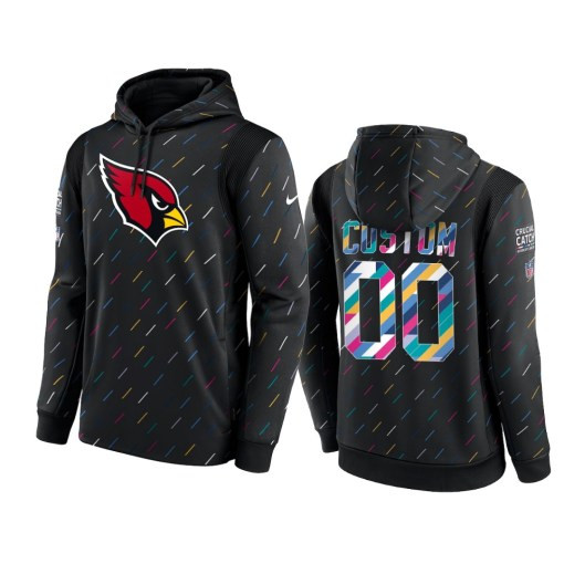 Arizona Cardinals Custom Charcoal 2021 Crucial Catch Therma Pullover Hoodie