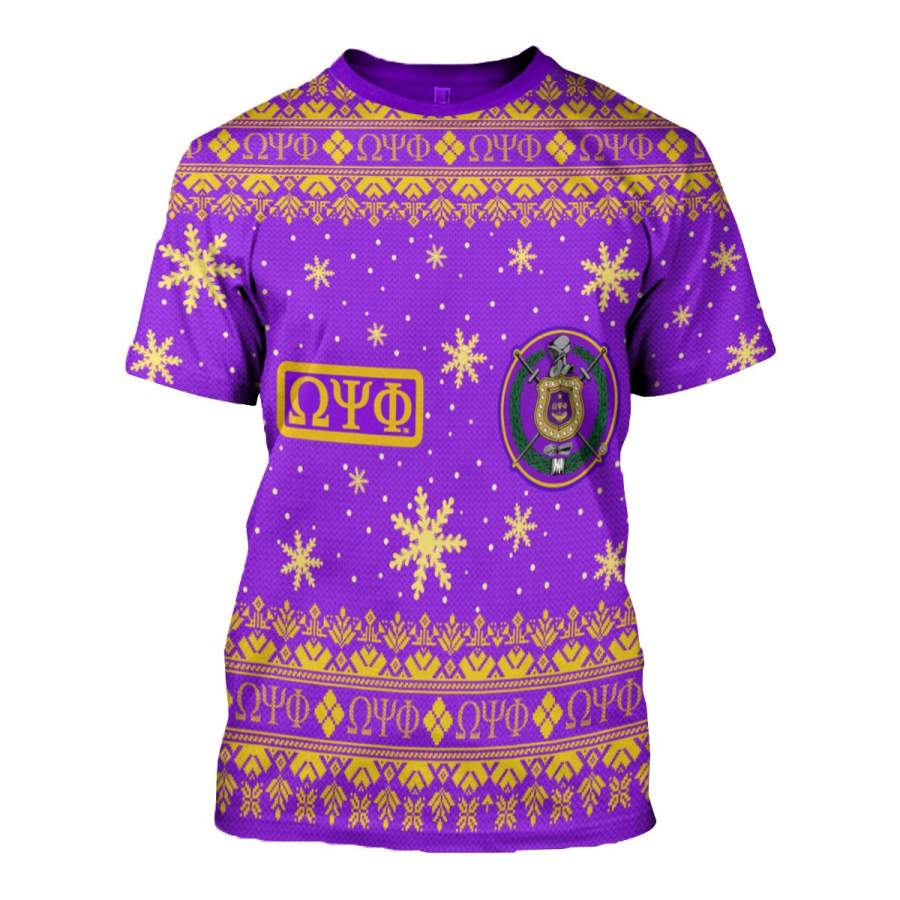 3D ALL OVER OMEGA PSI PHI UGLY SWEATER 21020193