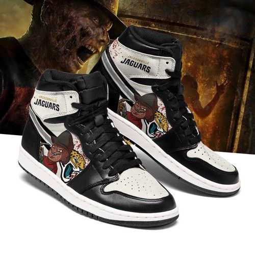 Jacksonville Jaguars Horror Jordan High Top Shoes Sport Sneakers