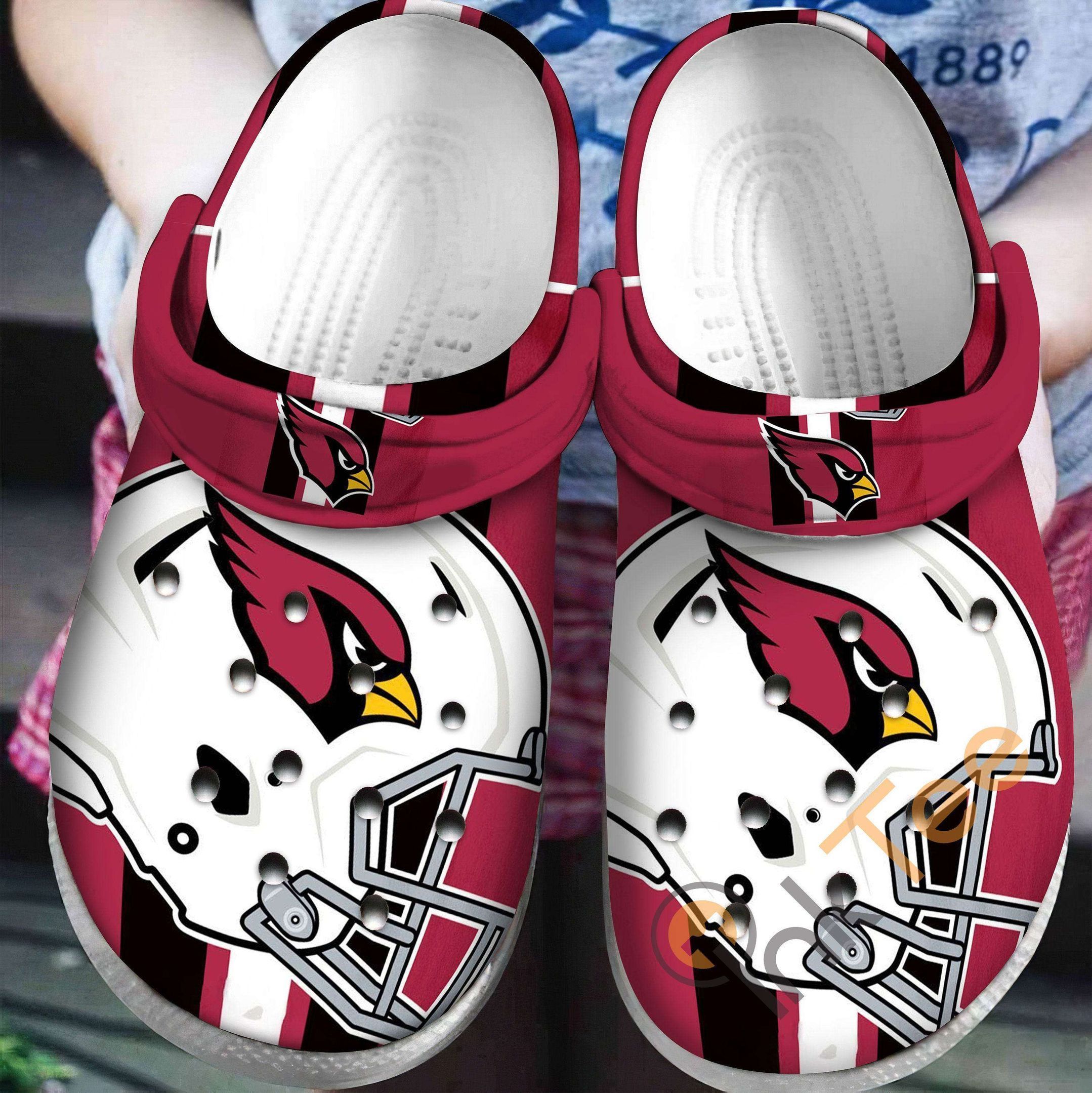 Arizona Cardinals Nfl Teams Football Helmet Gift For Fan Rubber Crocs Crocband Clogs Comfy Footwear