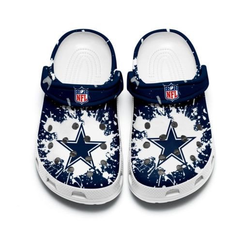 Dallas Cowboy In Blue Crocss Crocband Clog Comfortable Water Shoes
