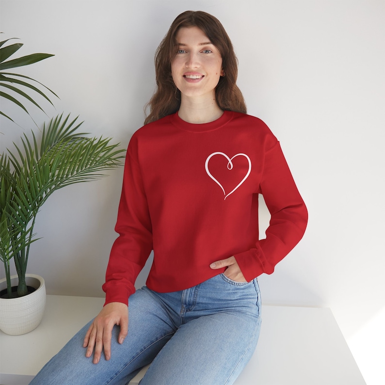 Love Sweatshirt – Valentine’s Day Pullover – Affection Sweater – Valentines Heartwear -Thoughtful Present for Women