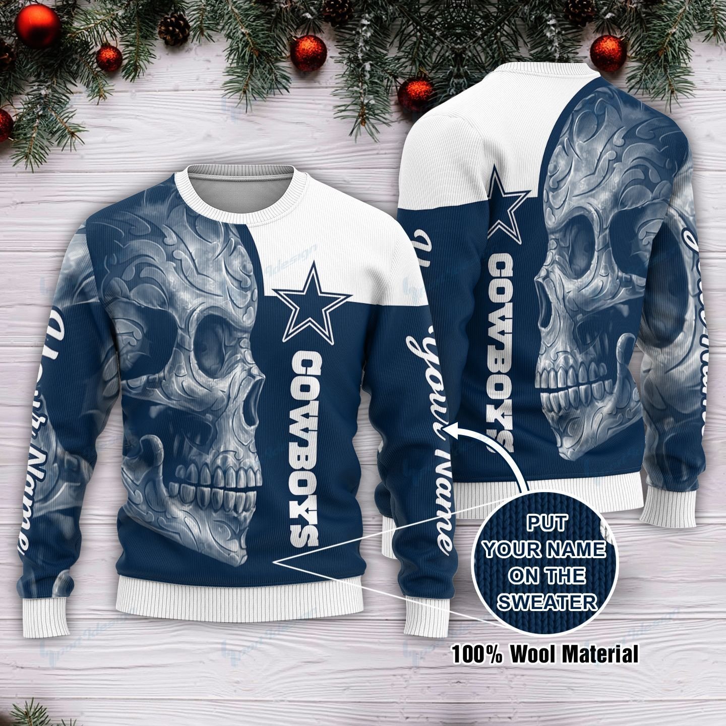 Dallas Cowboys Personalized Sweater 13