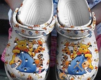 Winnie The Pooh Crocs Crocband Clog Clog Comfortable For Mens And Womens Classic Clog Water Shoes Comfortable