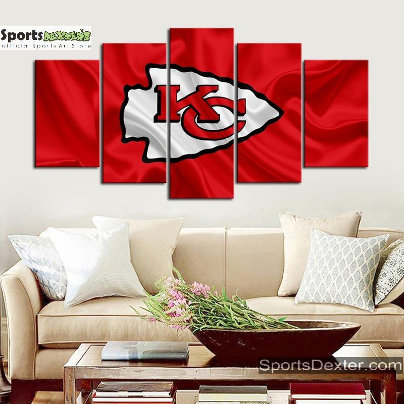 Kansas City Chiefs Flag Look Canvas – Donelanetop Store